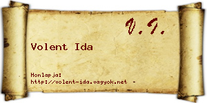 Volent Ida névjegykártya