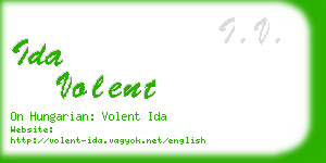 ida volent business card